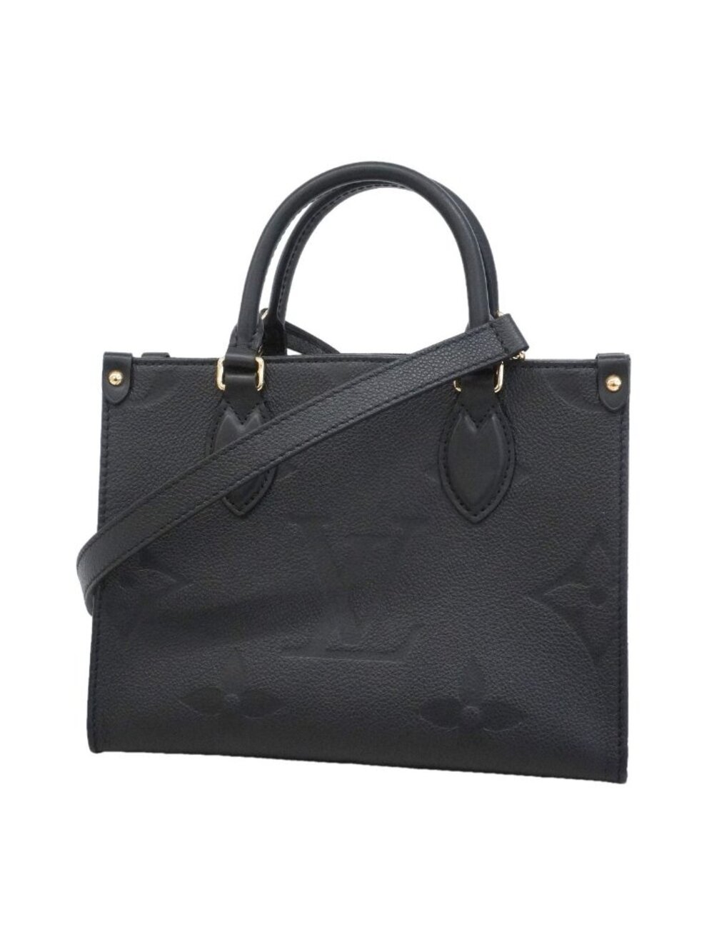 Louis Vuitton Handbag Monogram Empreinte On The Go PM Noir 2-Way Bag